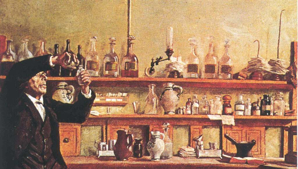 Laboratorio chimico-farmaceutico dell'800.